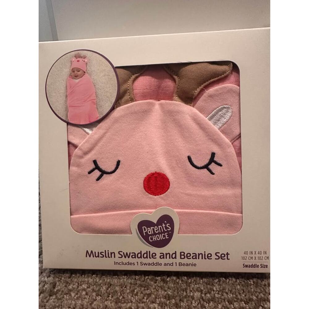 New: muslin swaddle & beanie sets; baby, swaddleset,